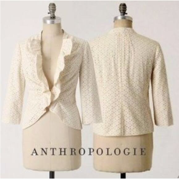 Anthropologie Tabitha Puckered Eyelet Jacket - Picture 2 of 5